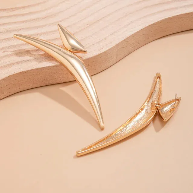 Pre Order:  Minimalist Geometric Long Curve Earrings