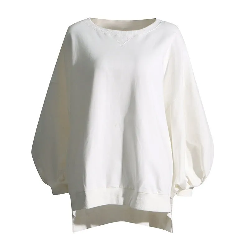 Pre Order:  Solid Color Round Neck Sweatshirt