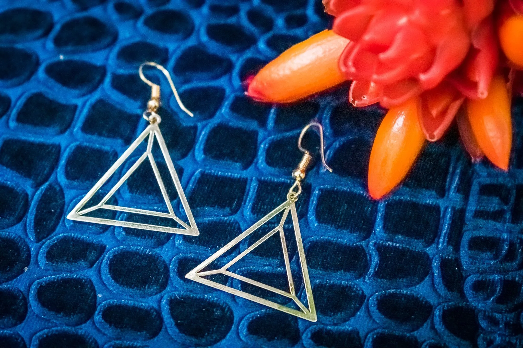 Prism - Brass Earings