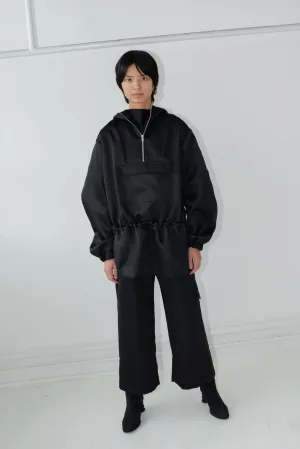 Pullover Anorak - Black Satin