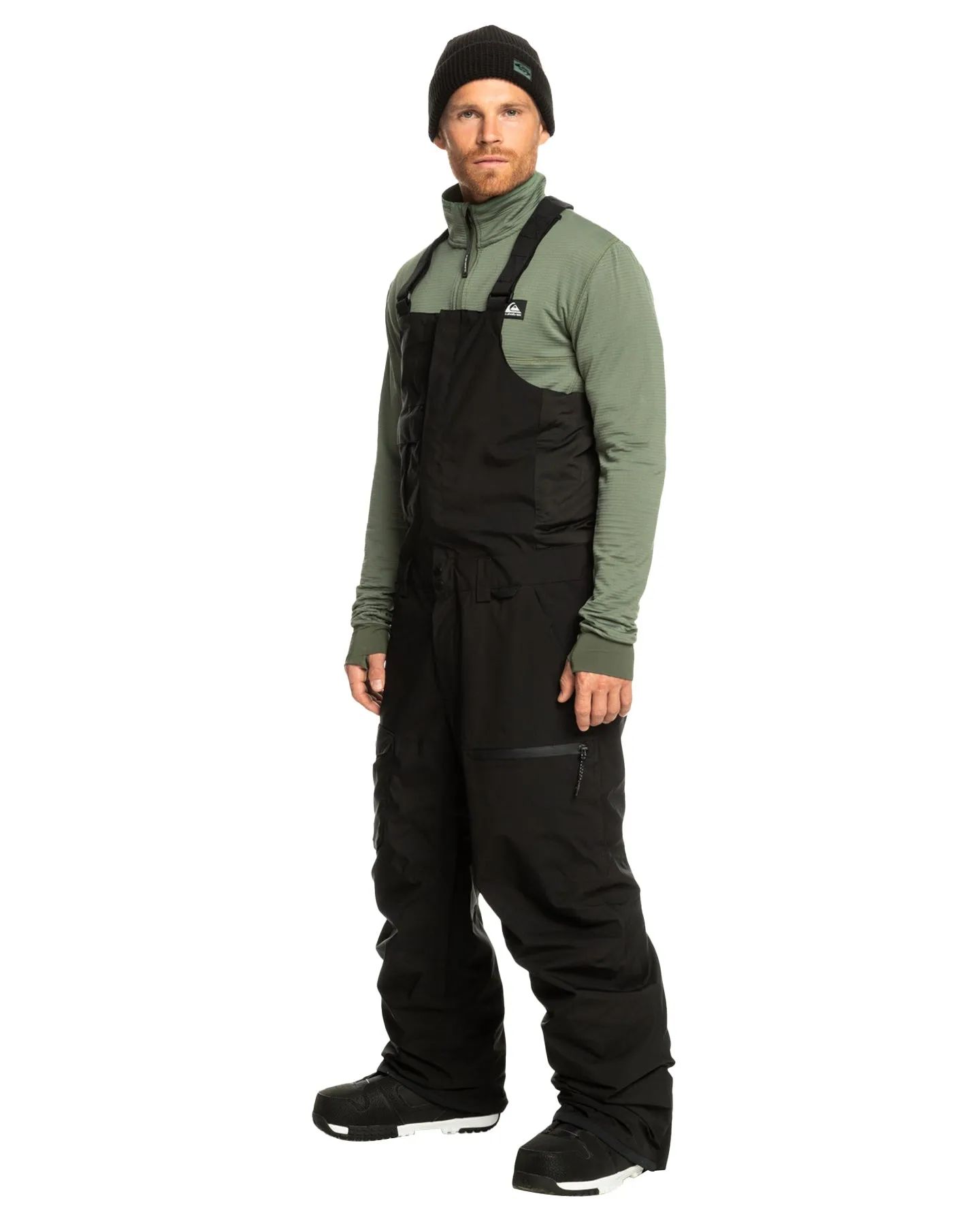 Quiksilver Men's Utility Technical Snow Bib Pants - True Black