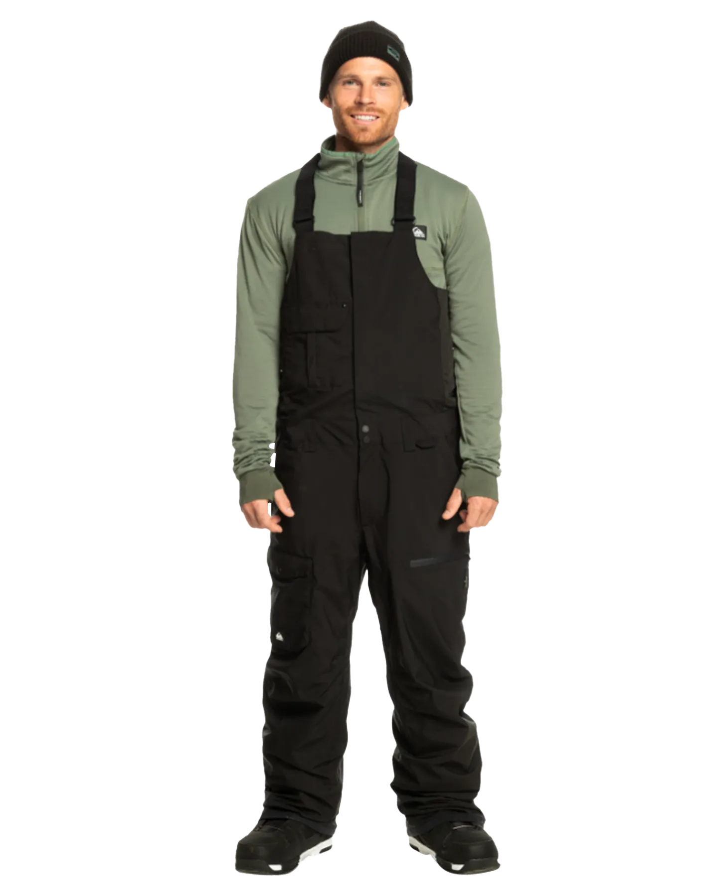 Quiksilver Men's Utility Technical Snow Bib Pants - True Black