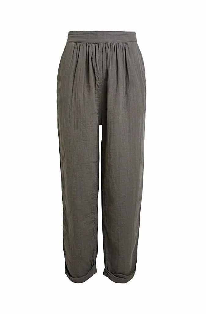 Rabens Saloner Shirley Cotton Pants in Slate