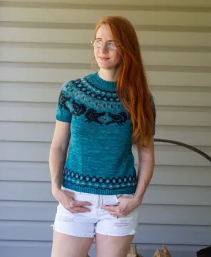 Ravenous Pullover Fingering Weight Hand Knitting Pattern