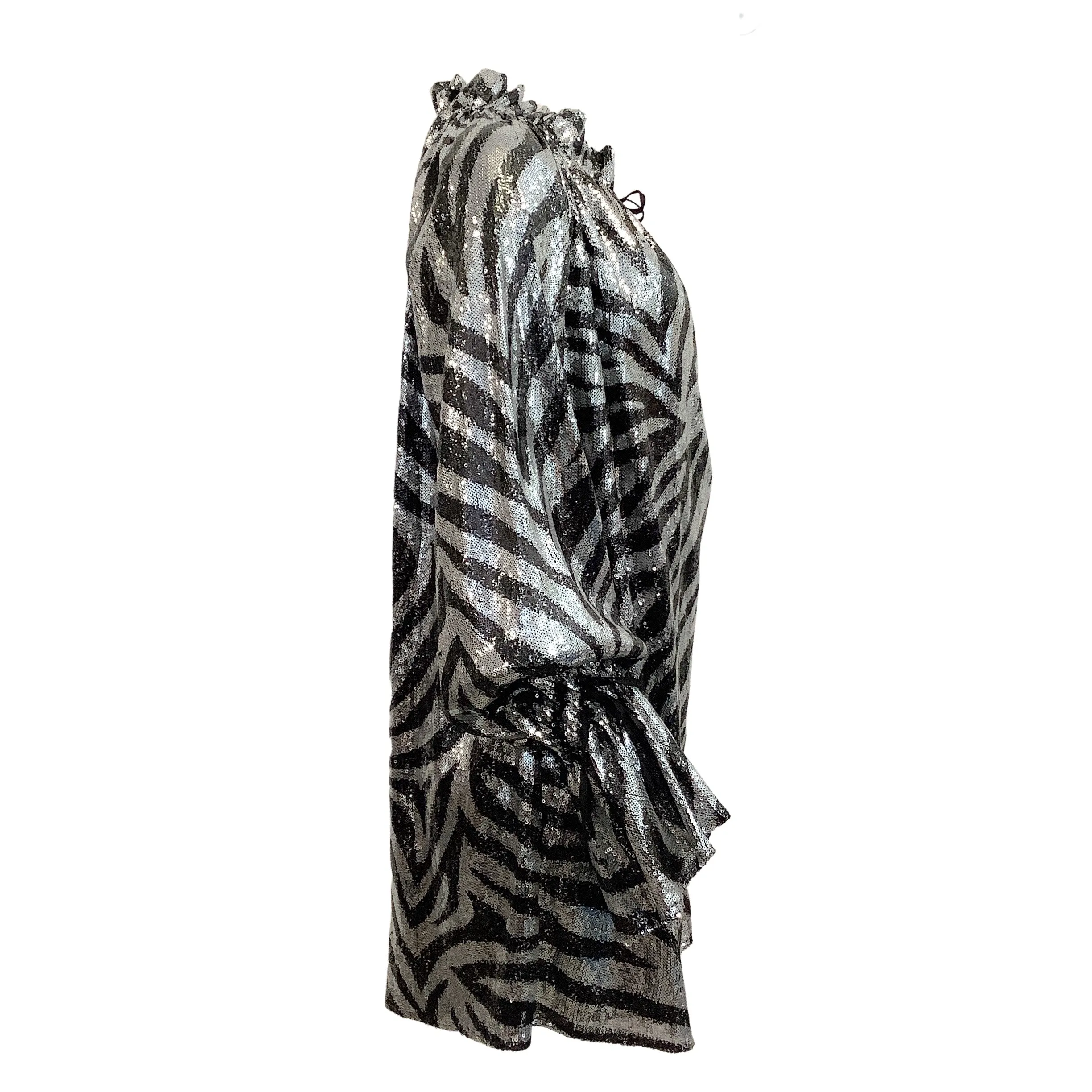 Redemption Black / Silver Zebra Pirata Night Out Dress