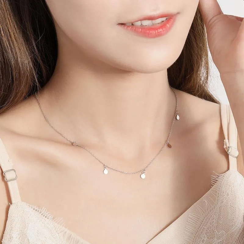 Round Choker Necklace For Women Minimalist Fine Jewelry Cute Accessory