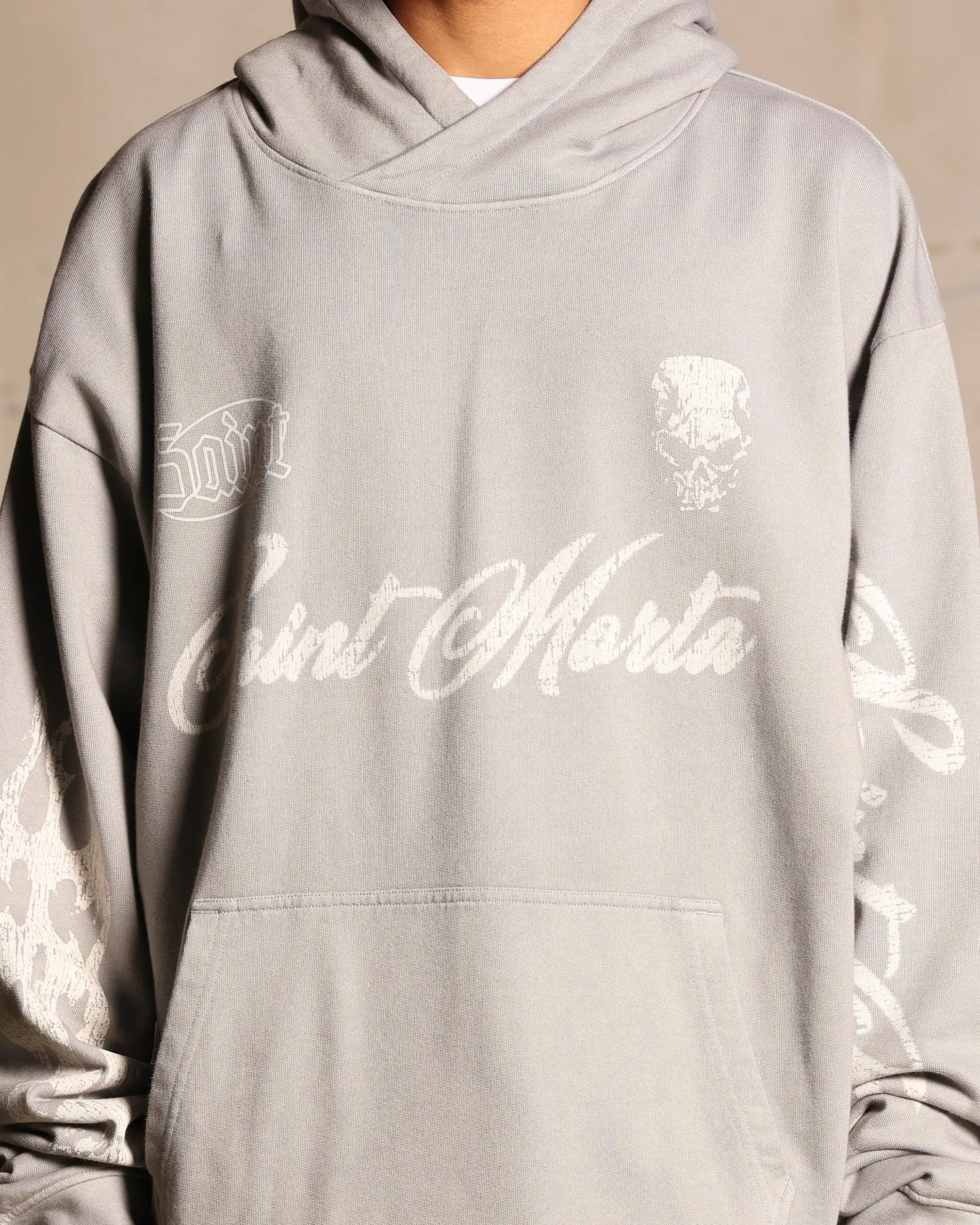 Saint Morta Roadhouse Boxy Hoodie Vintage Grey