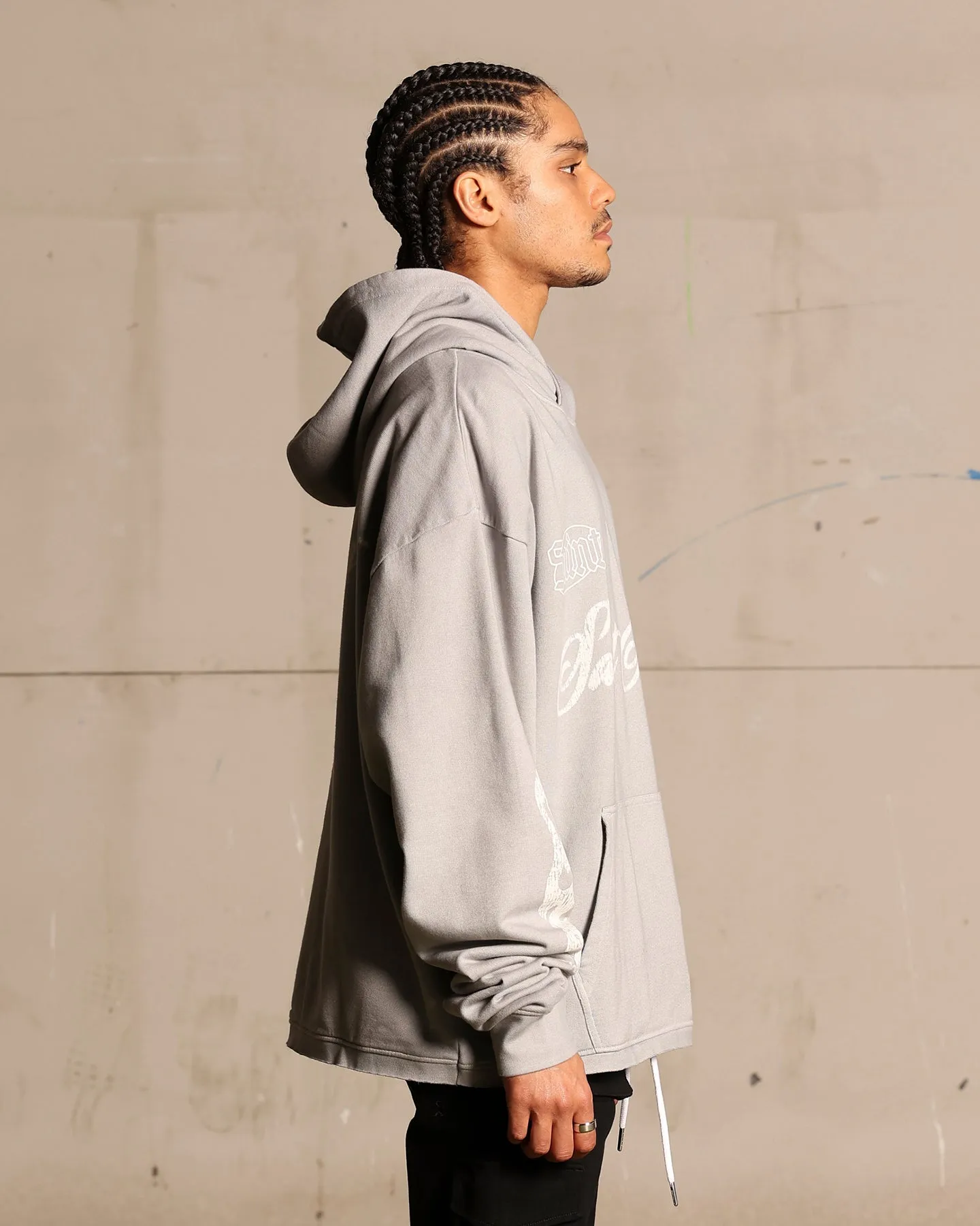 Saint Morta Roadhouse Boxy Hoodie Vintage Grey