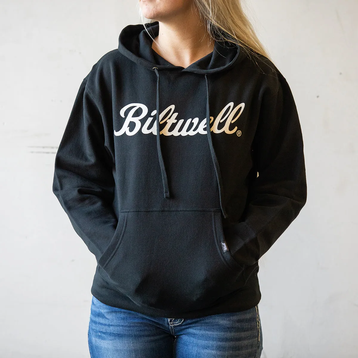 Script Pullover Hoodie - Black