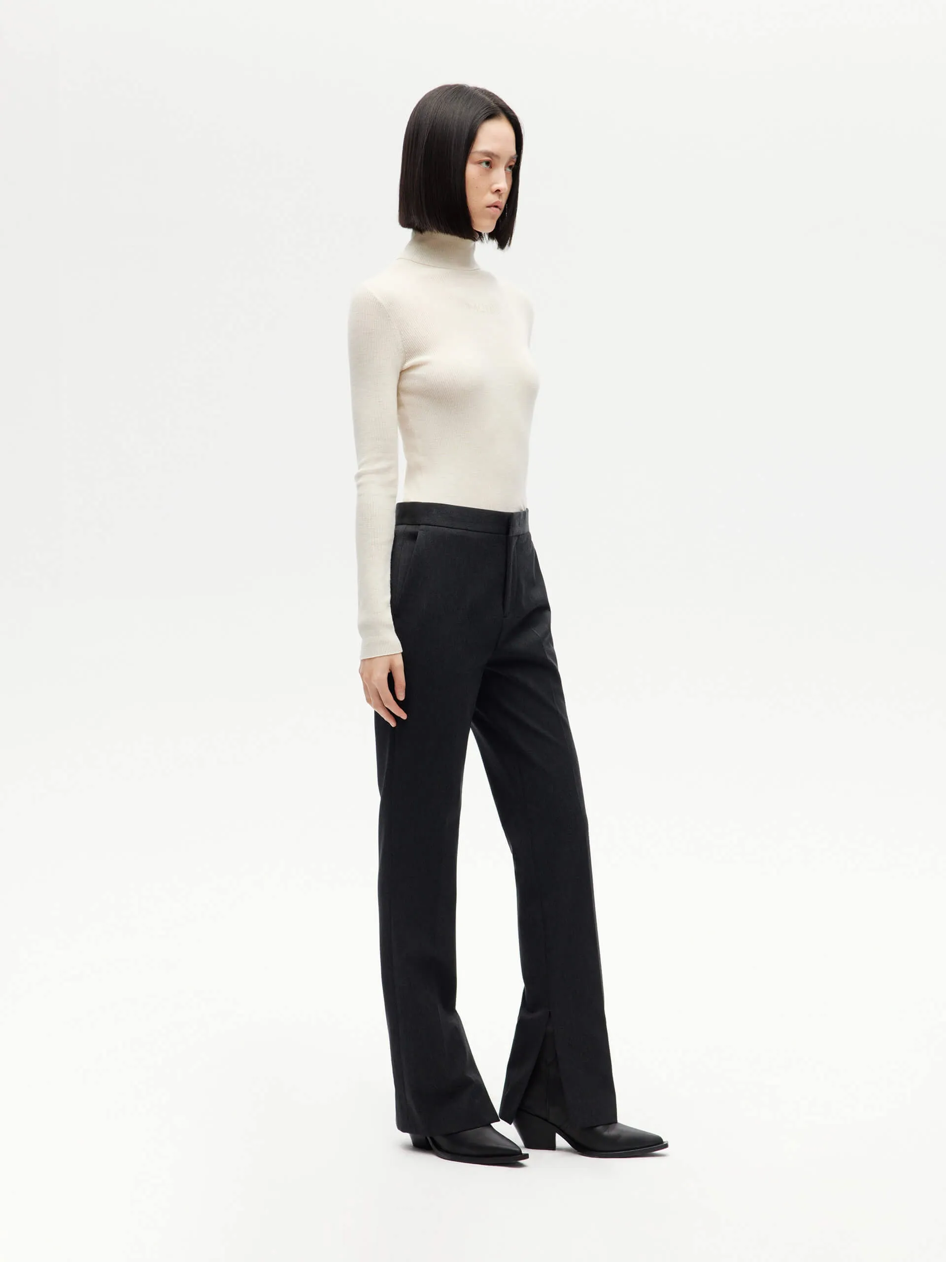 Side Slit Tailored Pants