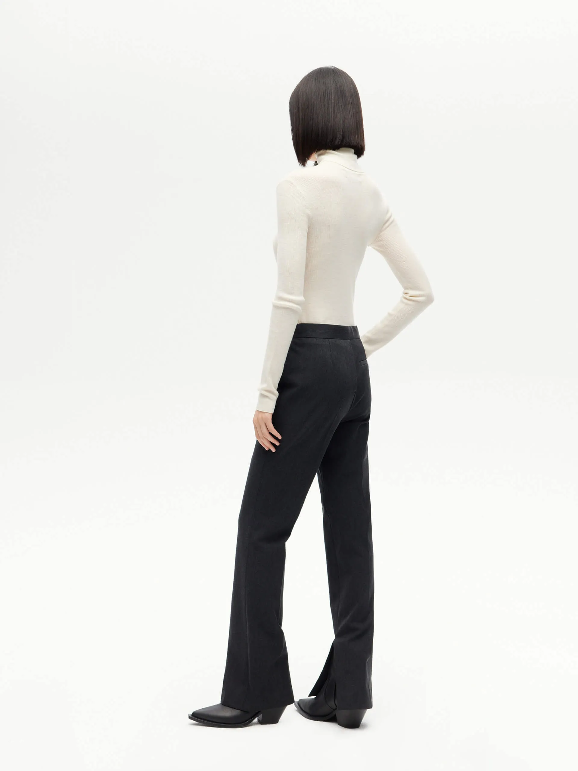 Side Slit Tailored Pants