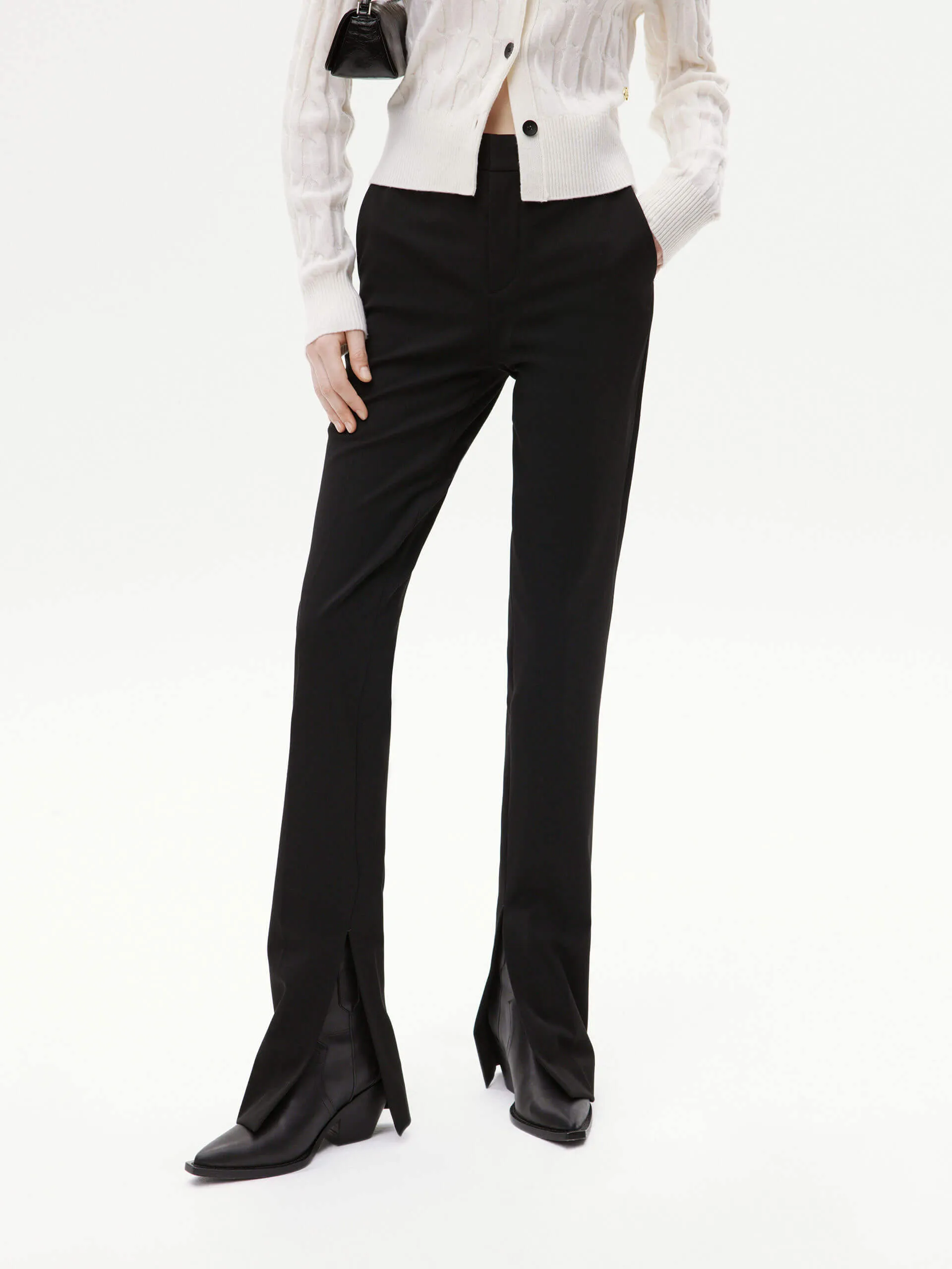 Side Slit Tailored Pants