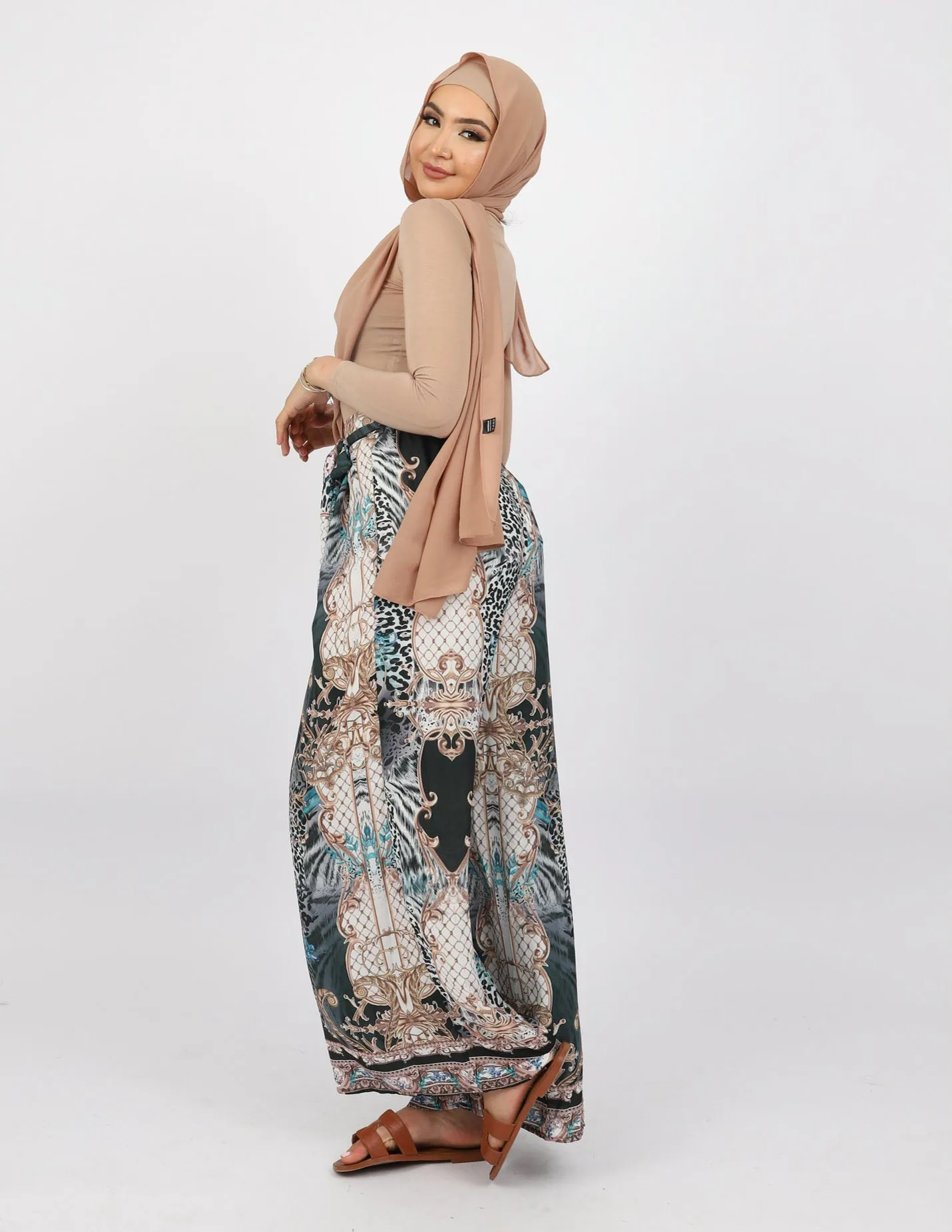 Sophia Wide Leg Print Pant