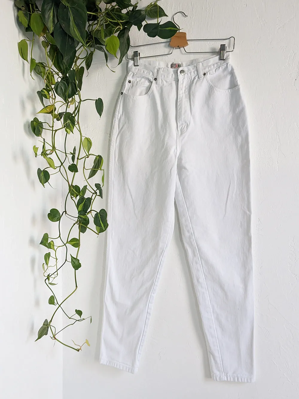 Stefano Ultra High Rise White Jeans