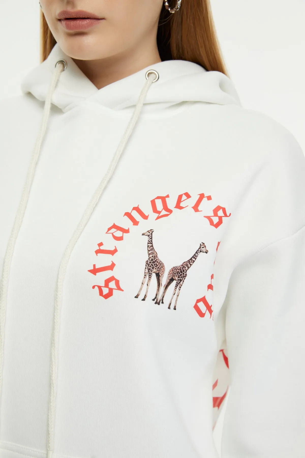 Strangers Club / Oversized Pullover Hoodie