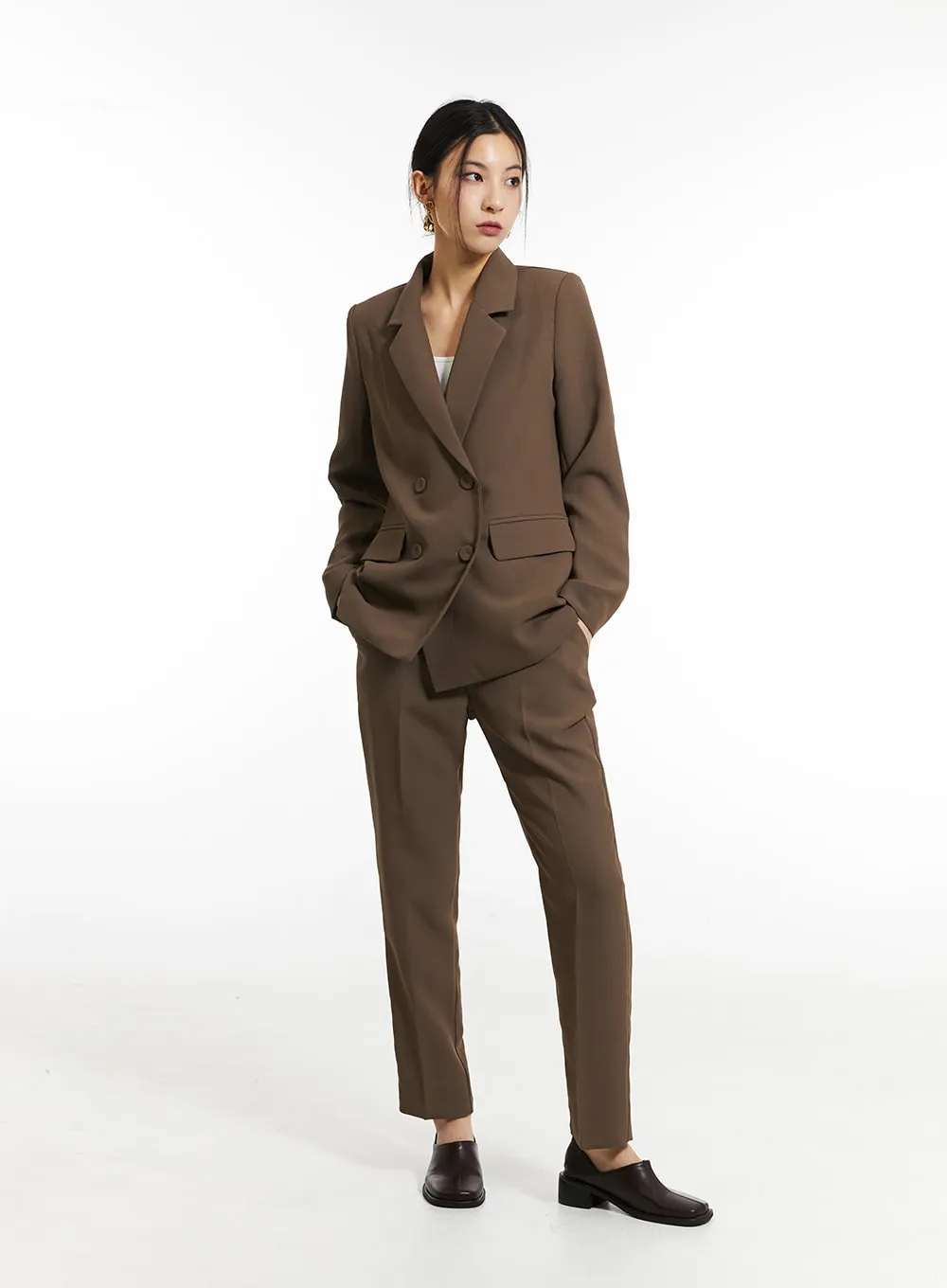 Tailored Double Button Jacket and Pants Set IN308