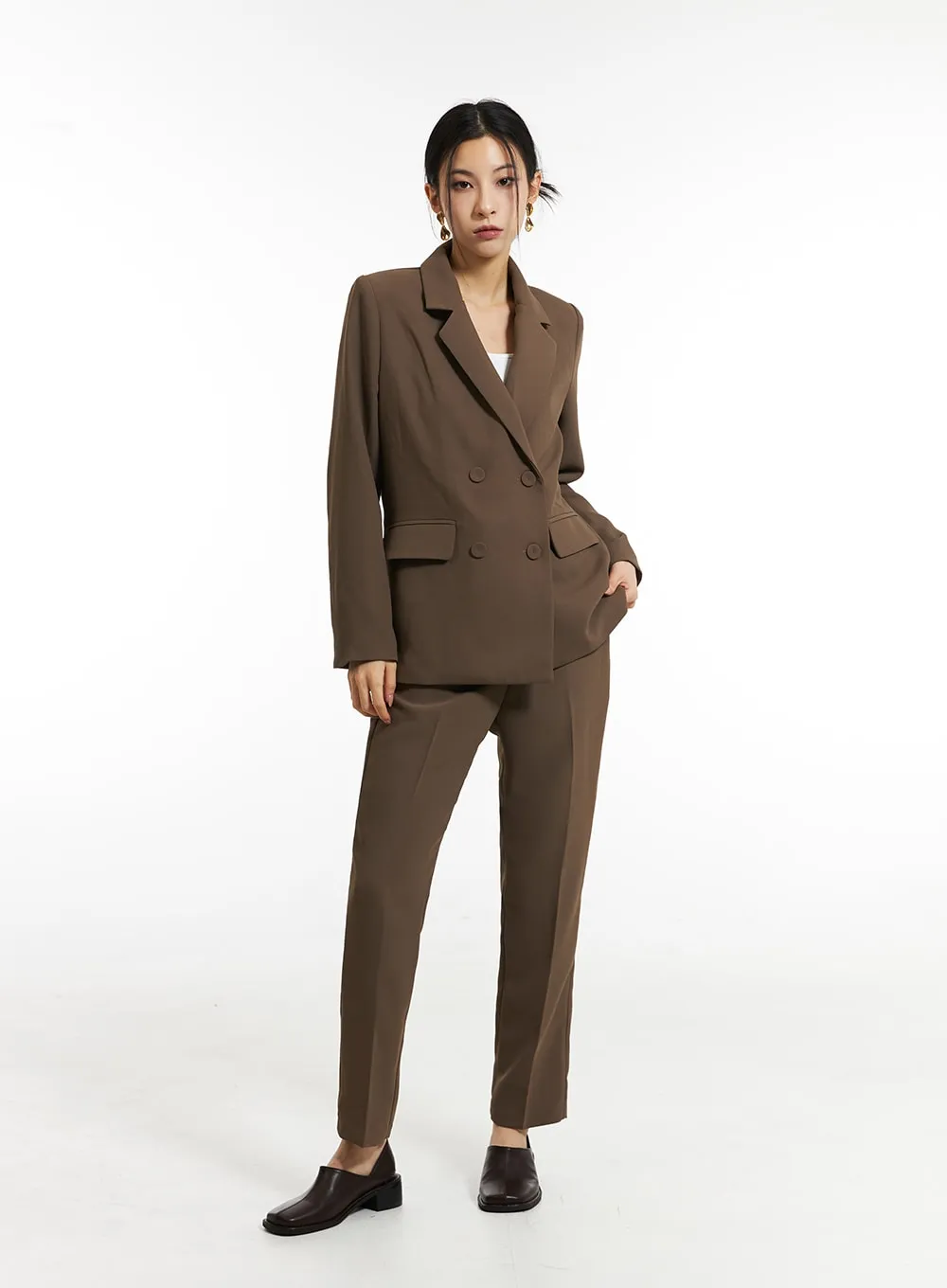 Tailored Double Button Jacket and Pants Set IN308