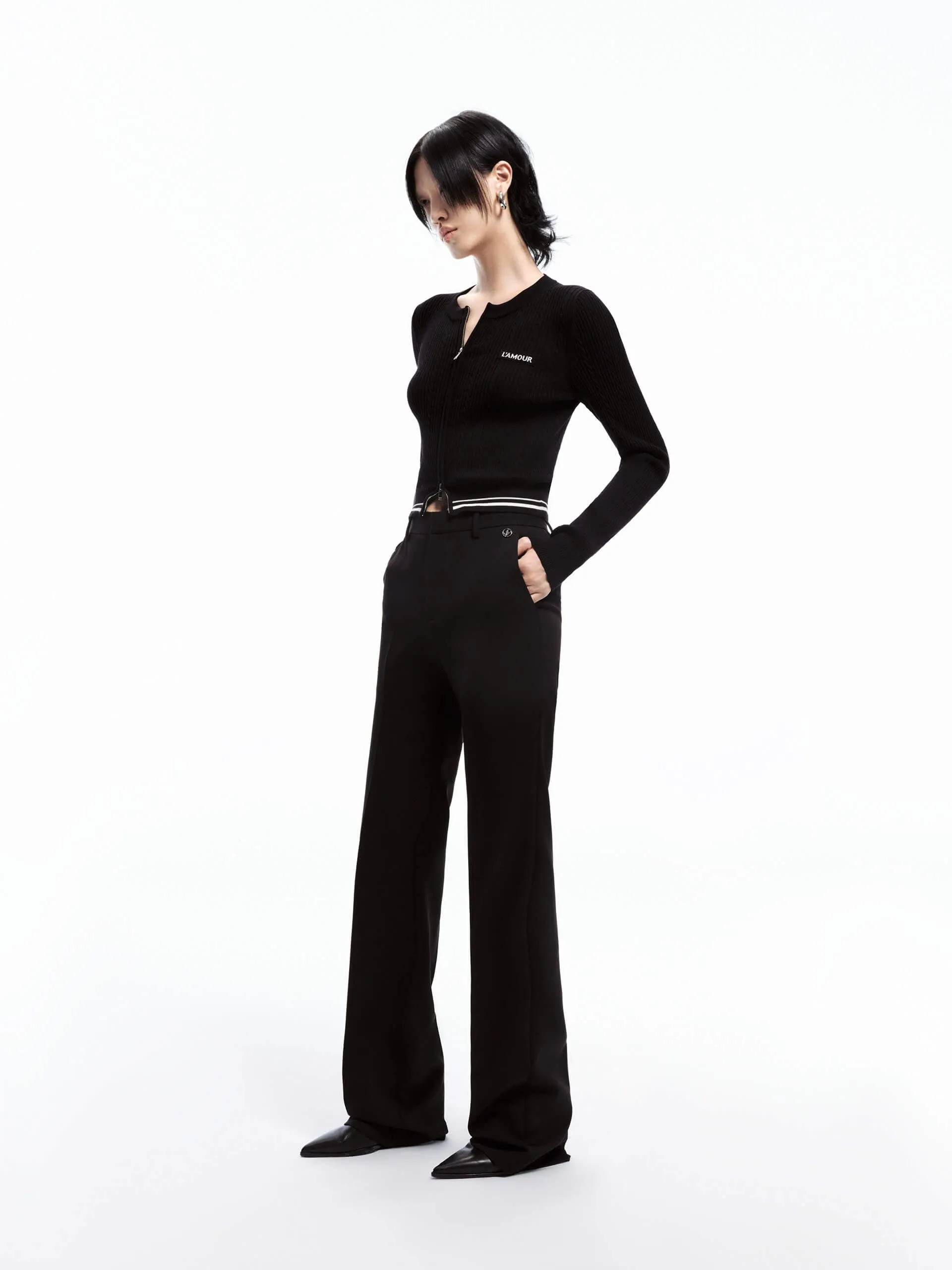 Tailored Straight Leg Pants