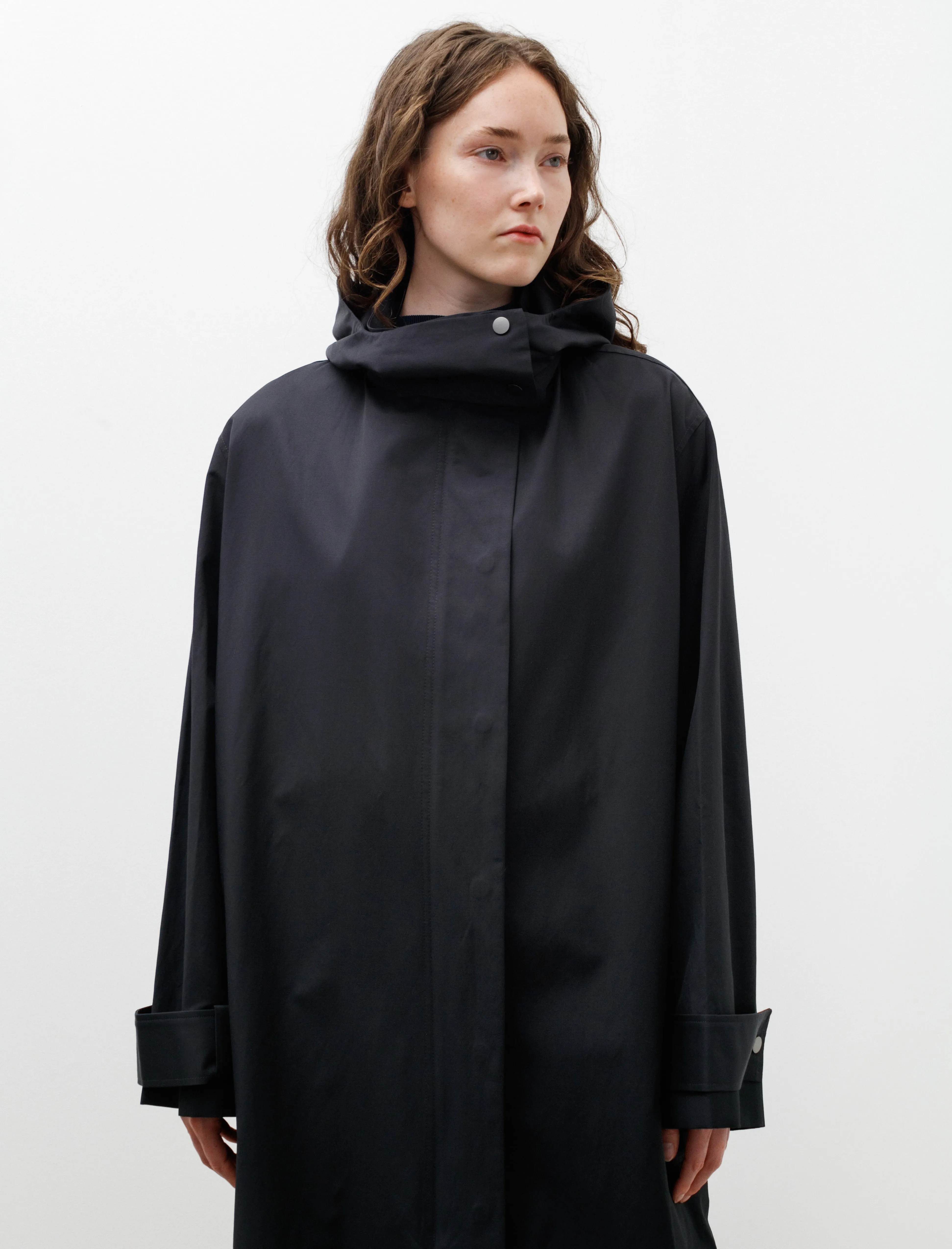 Tana Showerproof Coated Cotton Coat Darkest Navy