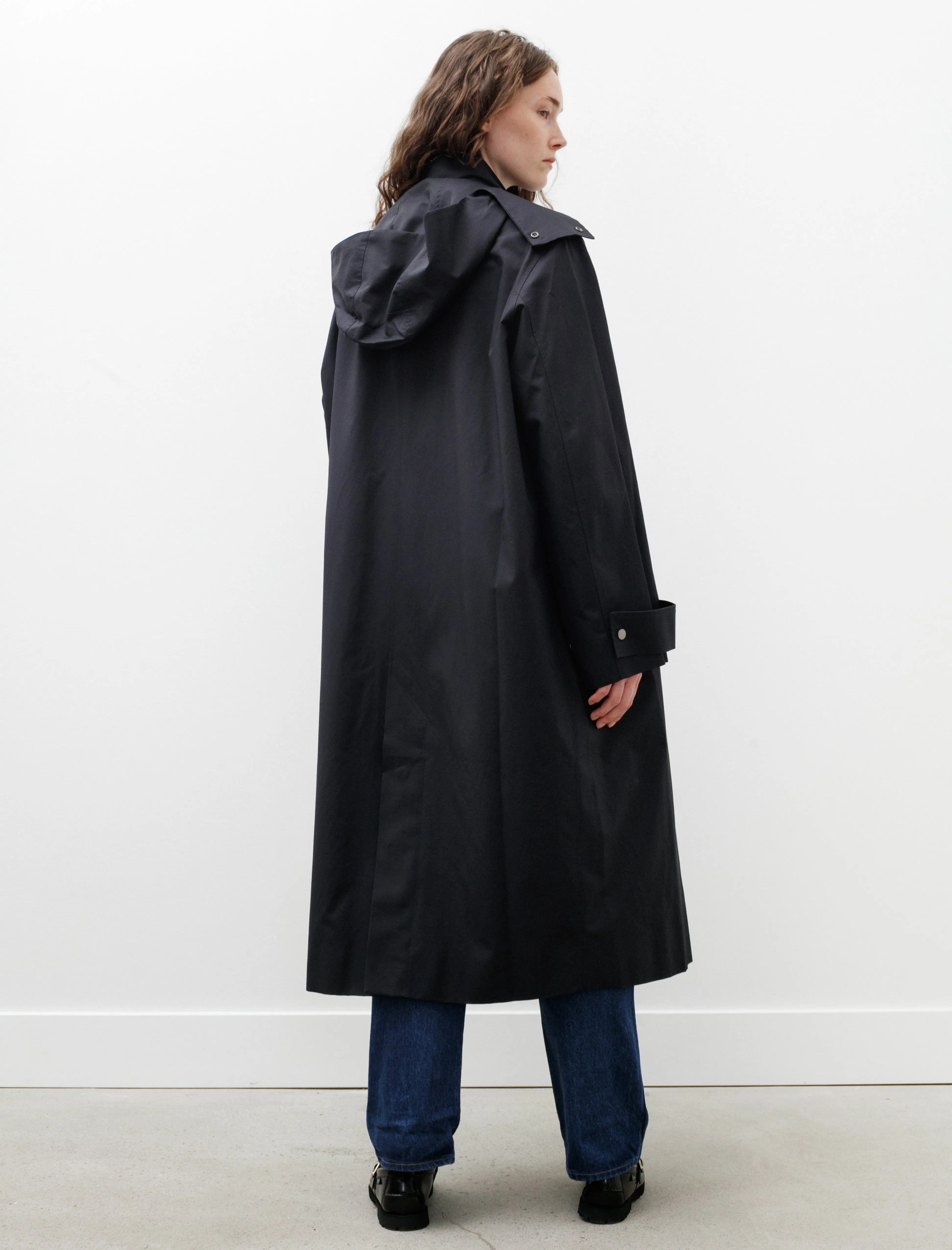 Tana Showerproof Coated Cotton Coat Darkest Navy