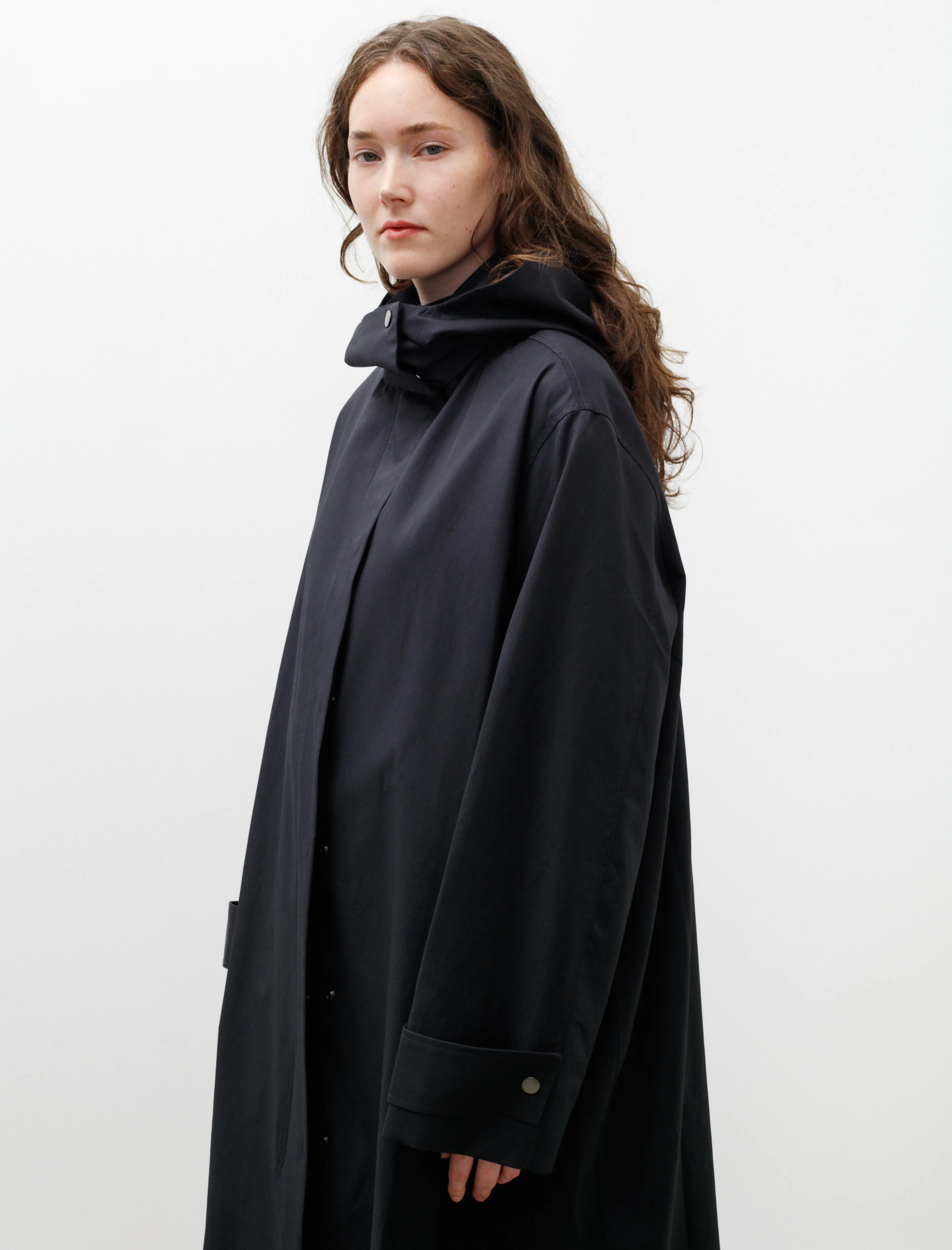 Tana Showerproof Coated Cotton Coat Darkest Navy