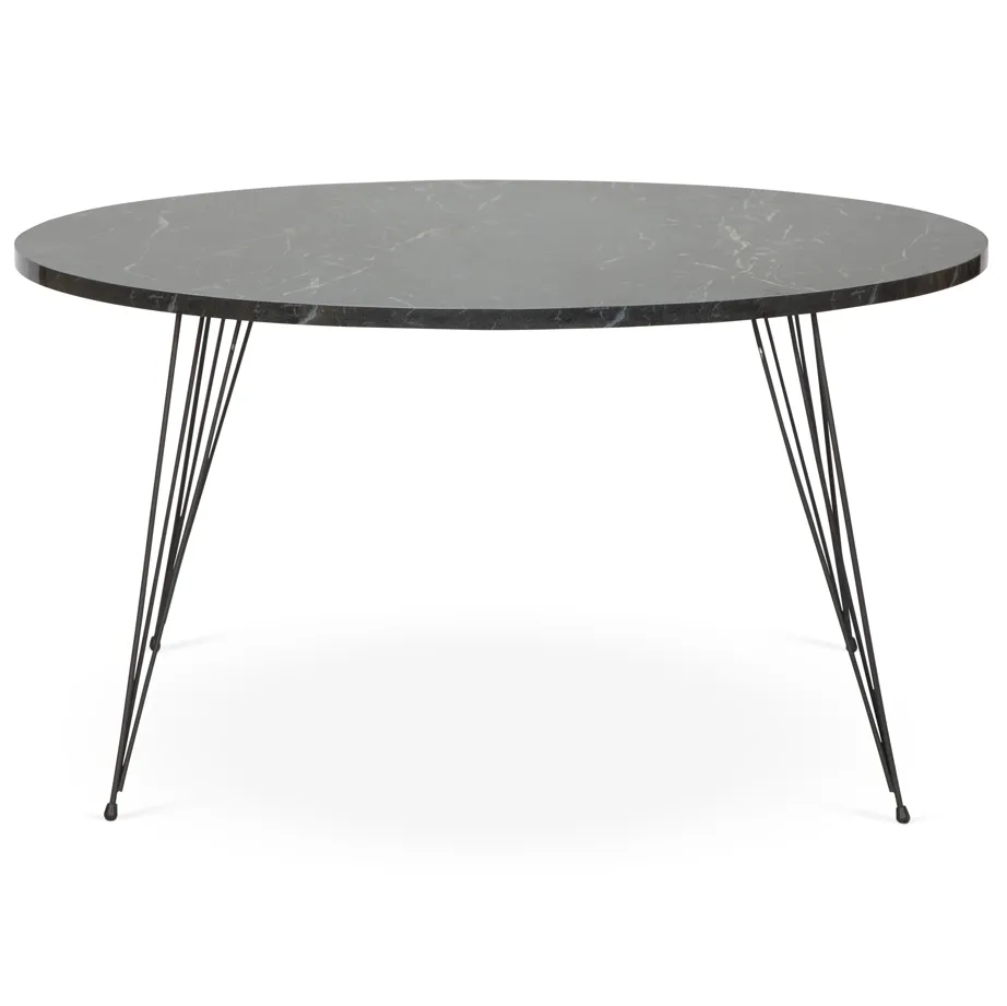 Terek Round Black Marble Coffee Table