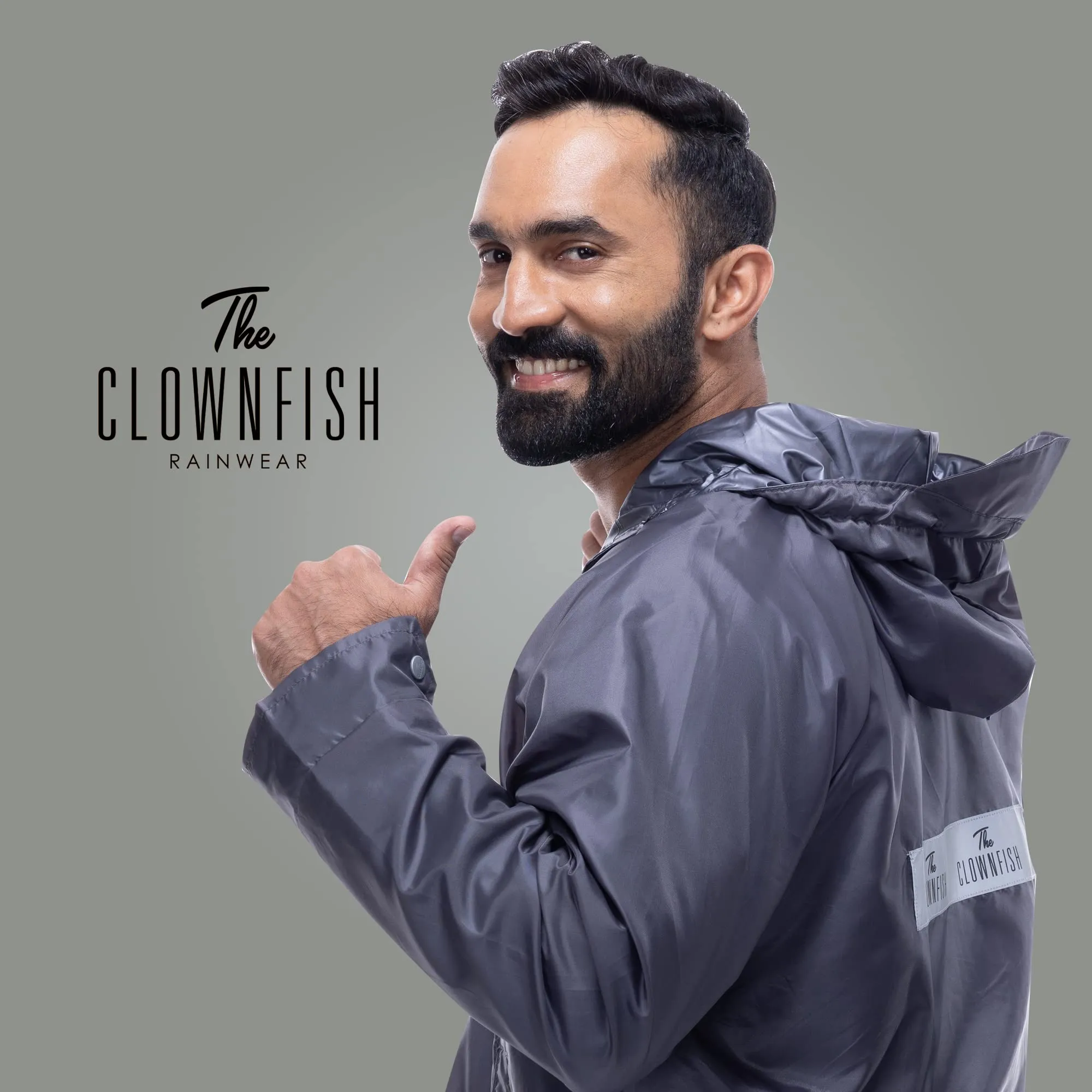 THE CLOWNFISH Nylon Rain Coat For Men Waterproof For Bike Reversible Double Layer With Hood Raincoat For Men. Set Of Top And Bottom Packed In A Storage Bag Captain Pro Series (Black, Xx-Large)