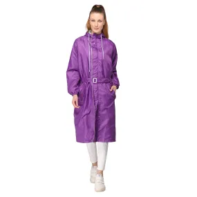 THE CLOWNFISH Raincoats for Women Rain Coat for Women Raincoat for Ladies Waterproof Reversible Double Layer Longcoat with Storage Bag. Azalea Pro Seies (Blue, XX-Large)