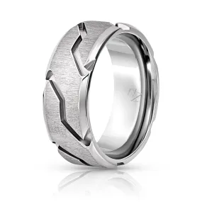 Titanium Ring - Silver Striker