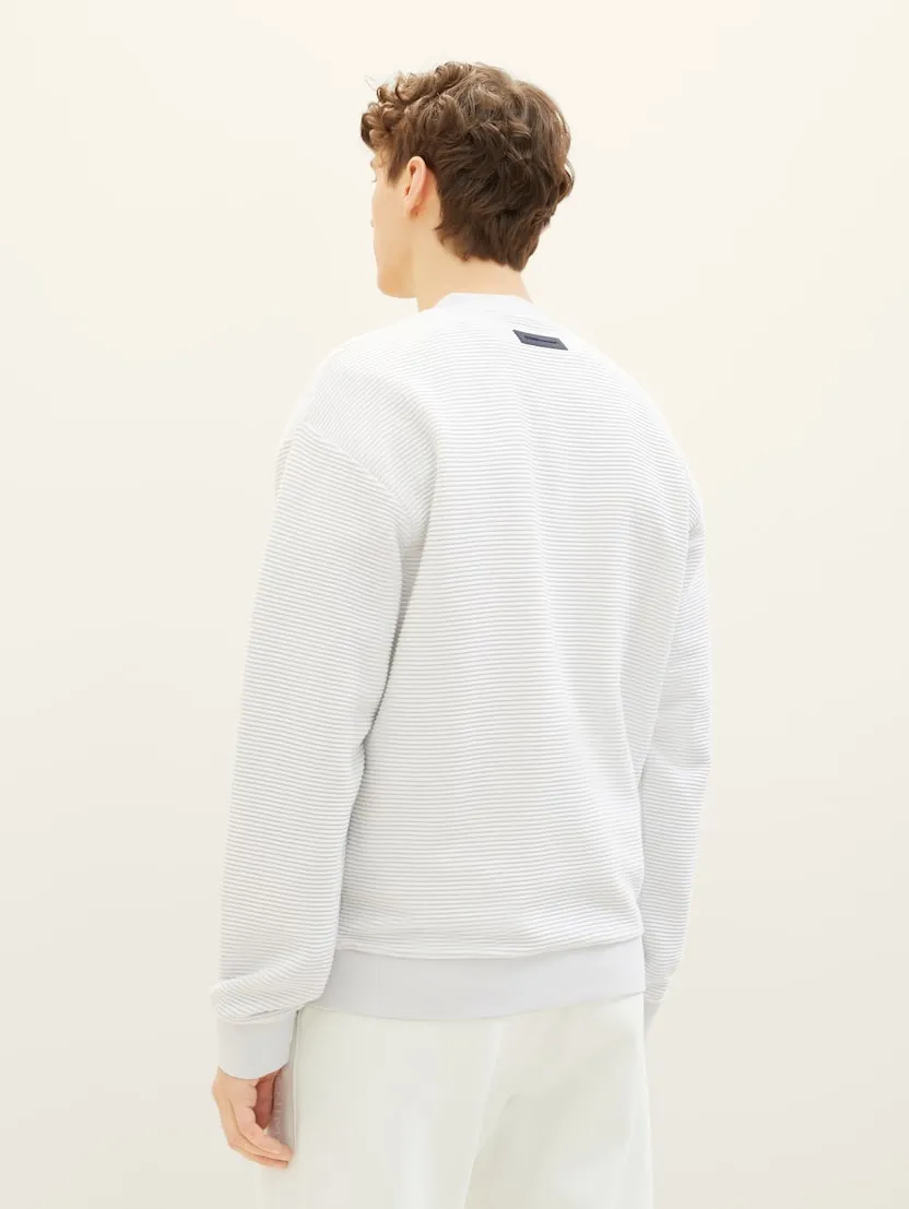 TOM TAILOR - Structured Crew Neck Sweater - 1037599