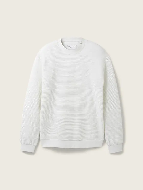 TOM TAILOR - Structured Crew Neck Sweater - 1037599