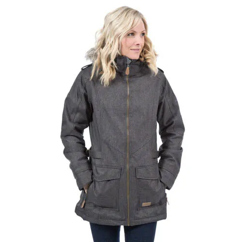 Trespass Ladies Everyday Padded Jacket | Waterproof & Windproof | Long Length | Removable Hood | Multiple Colors & Sizes