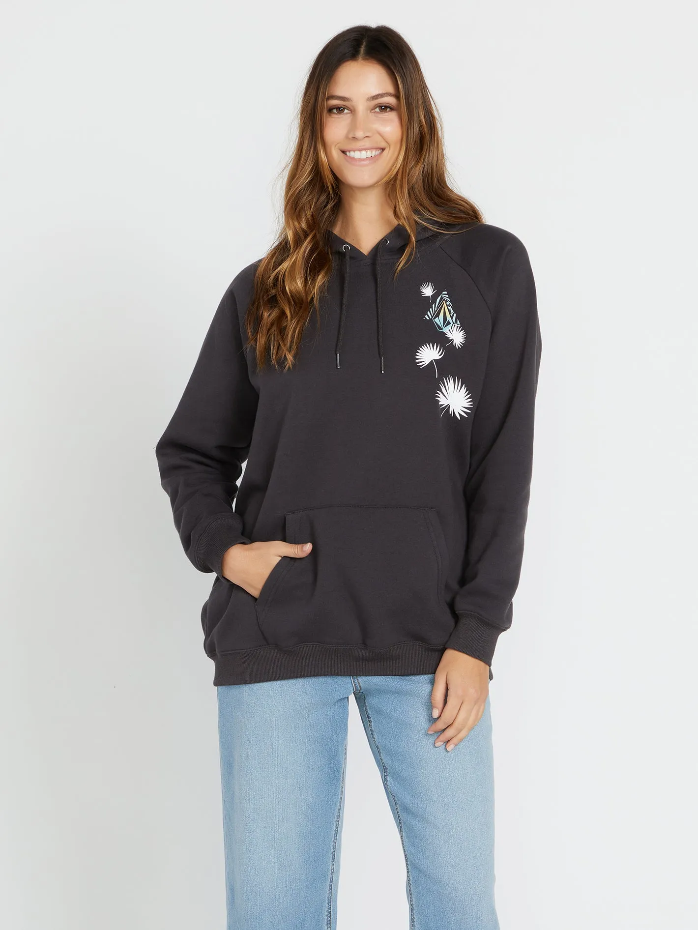 Truly Stoked Boyfriend Hoodie - Vintage Black