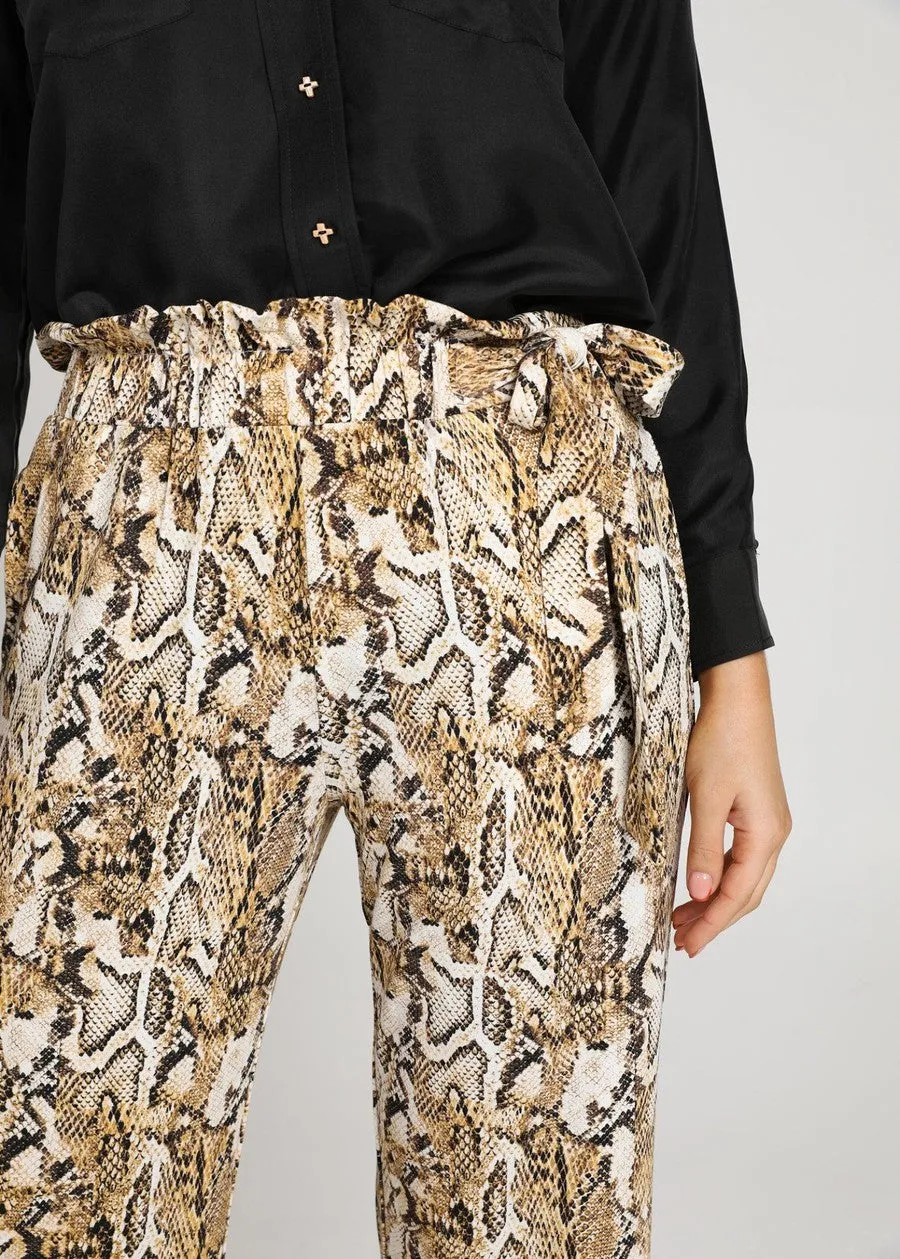 Tyler Bamboo Paperbag Pant - Snake