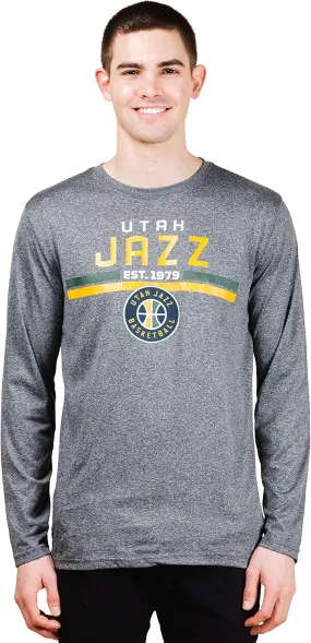 Ultra Game NBA Official Men's Active Long Sleeve Pullover T-Shirt, Utah Jazz|Utah Jazz