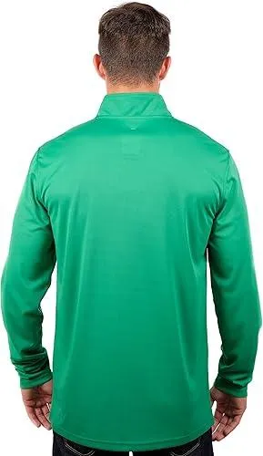 Ultra Game NBA Official Men’s Quarter Zip Long Sleeve Pullover T-Shirt - Unisex Boston Celtics|Boston Celtics