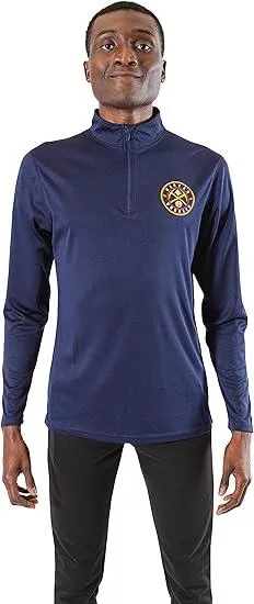 Ultra Game NBA Official Men’s Quarter Zip Long Sleeve Pullover T-Shirt - Unisex Indiana Pacers|Indiana Pacers