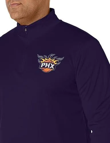 Ultra Game NBA Official Men’s Quarter Zip Long Sleeve Pullover T-Shirt - Unisex Phoenix Suns|Phoenix Suns