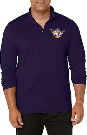 Ultra Game NBA Official Men’s Quarter Zip Long Sleeve Pullover T-Shirt - Unisex Phoenix Suns|Phoenix Suns