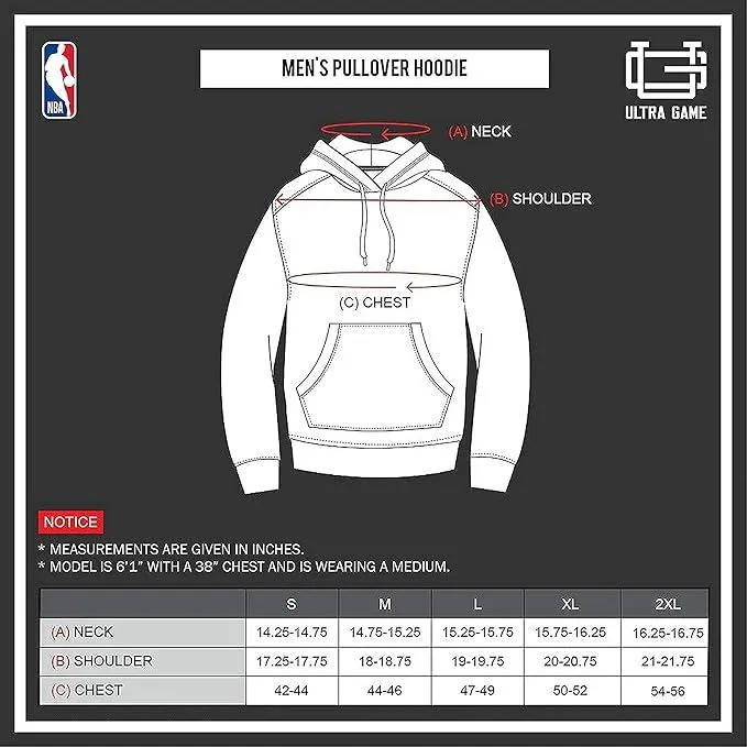 Ultra Game NBA Official Men’s Super Soft Midtown Hoodie Pullover Sweatshirt - Unisex, Chicago Bulls|Chicago Bulls