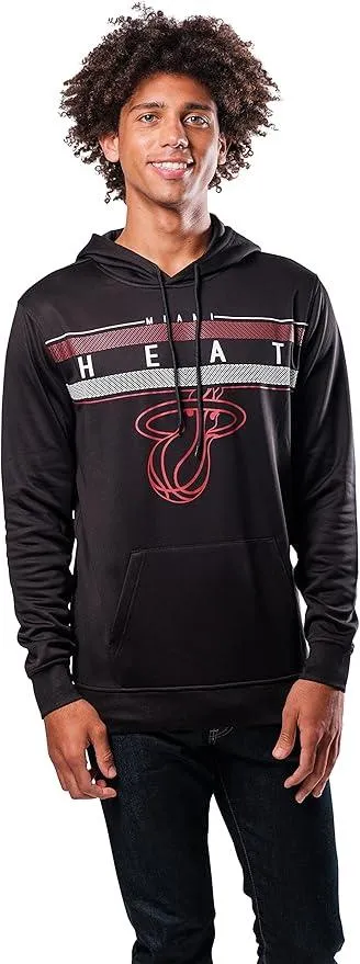 Ultra Game NBA Official Men’s Super Soft Midtown Hoodie Pullover Sweatshirt - Unisex, Miami Heat|Miami Heat