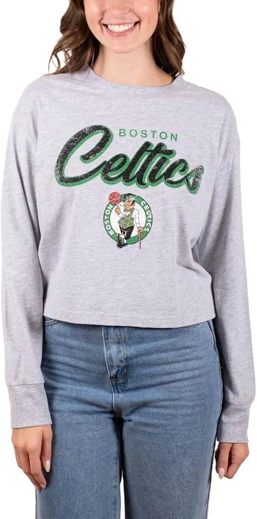 Ultra Game NBA Official Women's Super-Soft Crop Top Shirt, Boston Celtics|Boston Celtics