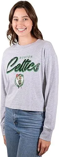 Ultra Game NBA Official Women's Super-Soft Crop Top Shirt, Boston Celtics|Boston Celtics