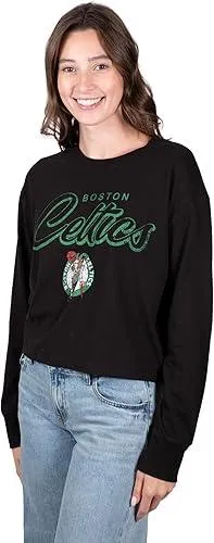 Ultra Game NBA Official Women's Super-Soft Crop Top Shirt, Boston Celtics|Boston Celtics