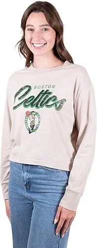 Ultra Game NBA Official Women's Super-Soft Crop Top Shirt, Boston Celtics|Boston Celtics