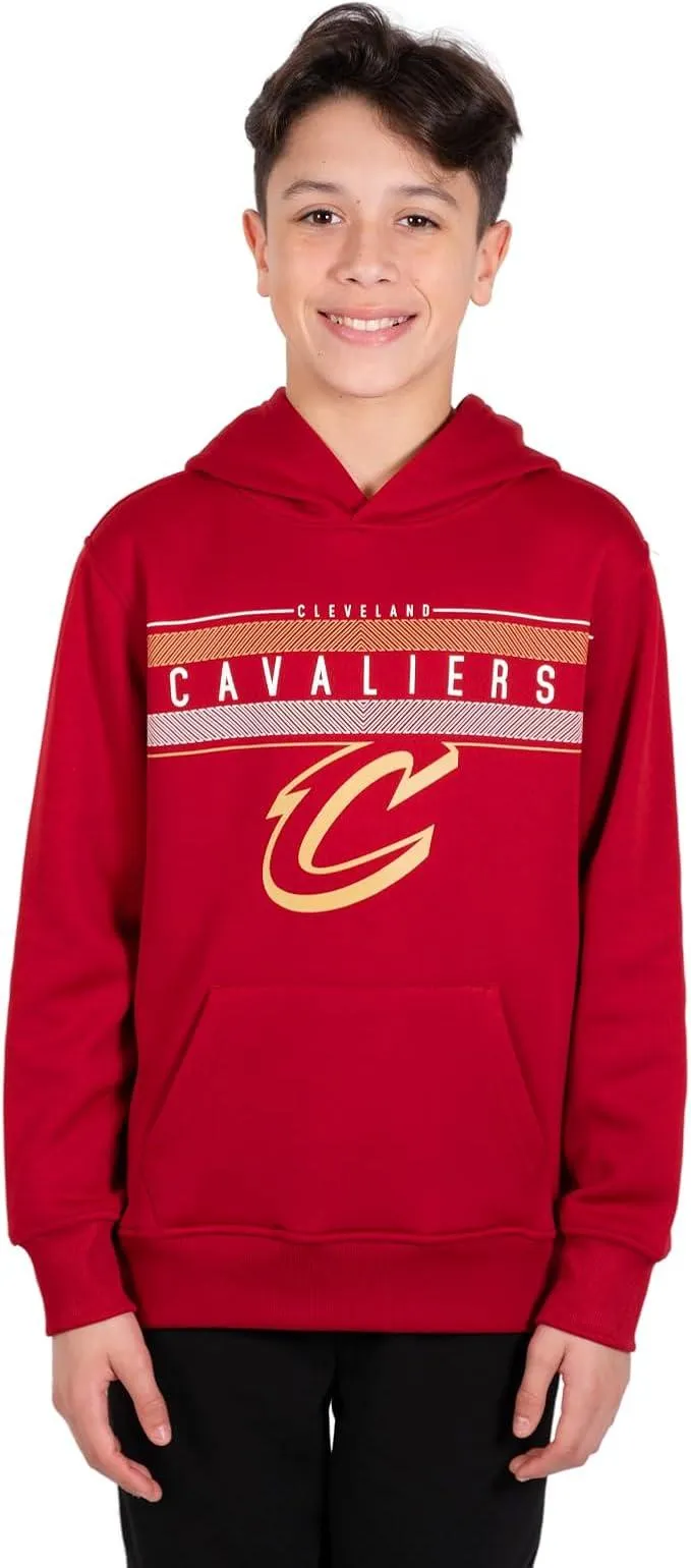 Ultra Game NBA Official Youth  Super Soft Showtime Pullover Hoodie Sweatshirt, Cleveland Cavaliers, Team Color|Cleveland Cavaliers