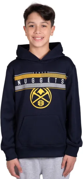 Ultra Game NBA Official Youth  Super Soft Showtime Pullover Hoodie Sweatshirt, Denver Nuggets, Team Color|Denver Nuggets