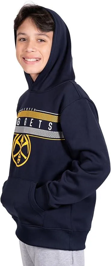 Ultra Game NBA Official Youth  Super Soft Showtime Pullover Hoodie Sweatshirt, Denver Nuggets, Team Color|Denver Nuggets