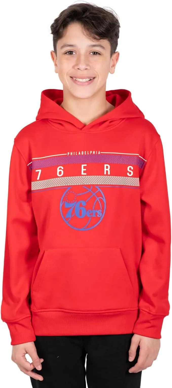 Ultra Game NBA Official Youth  Super Soft Showtime Pullover Hoodie Sweatshirt, Philadelphia 76ers, Team Color|Philadelphia 76ers