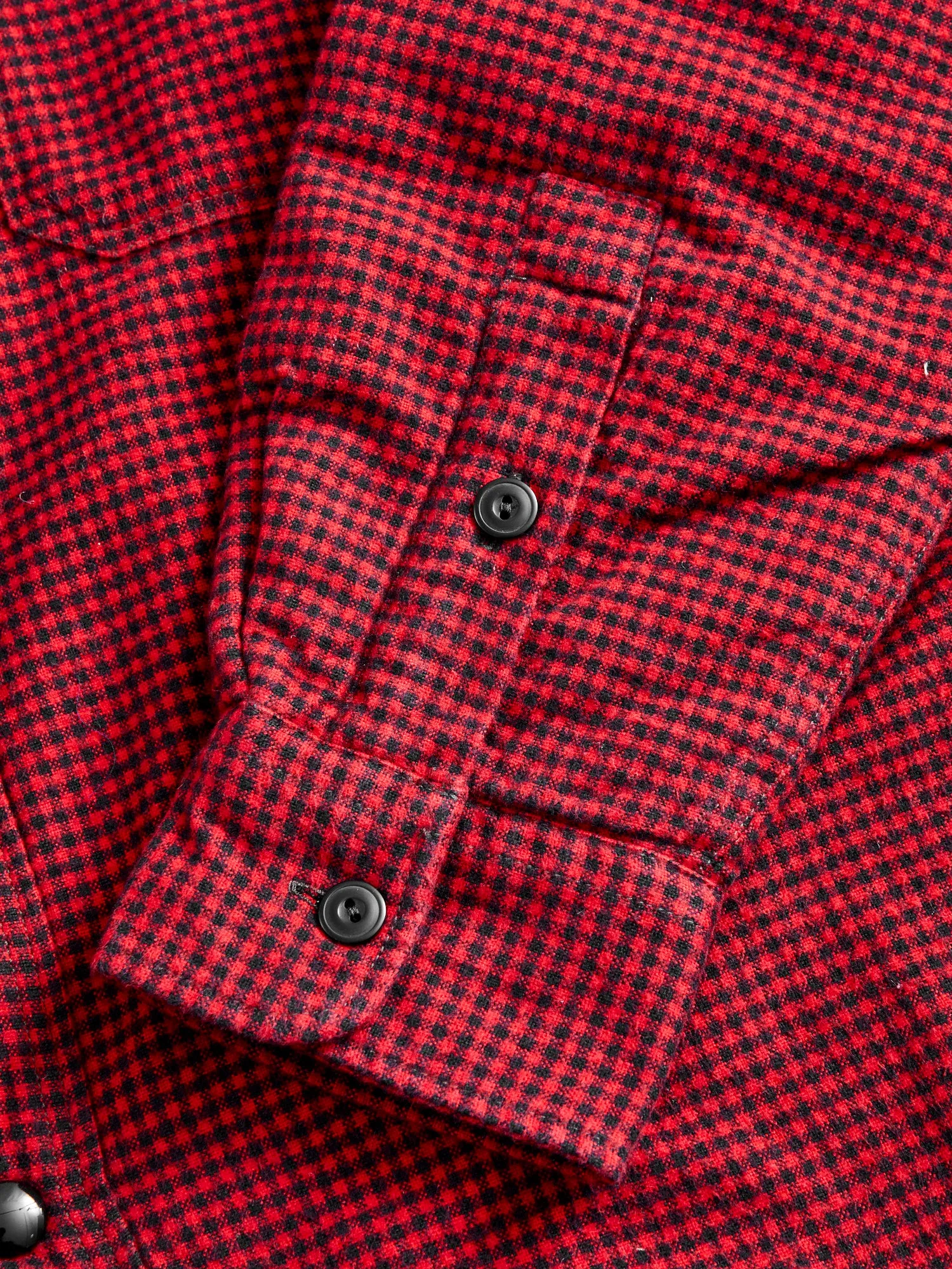 Vermont Lined Overshirt in Red Black